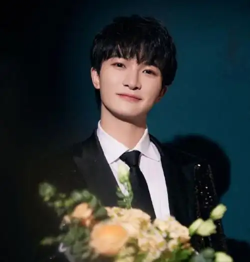 任敏造型清爽王一博周冬雨一起走红毯周深黑色亮片西装帅气