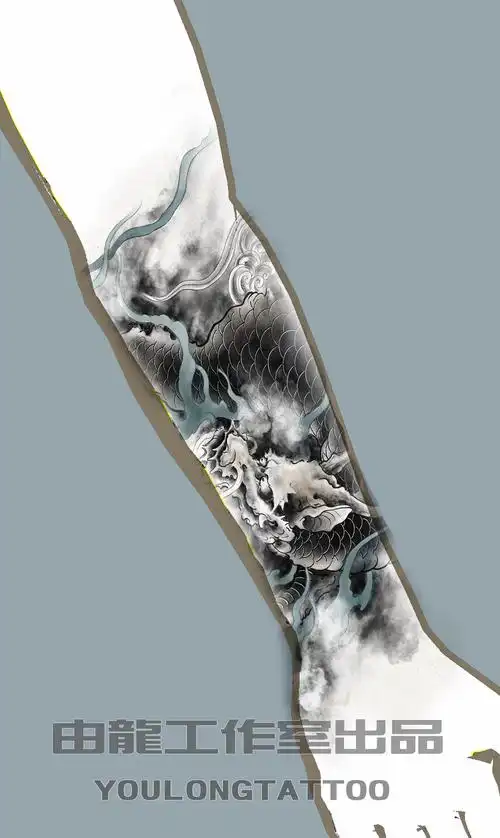 小臂麒麟纹身图案