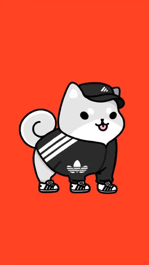 软萌可爱卡通狗狗图片手机壁纸