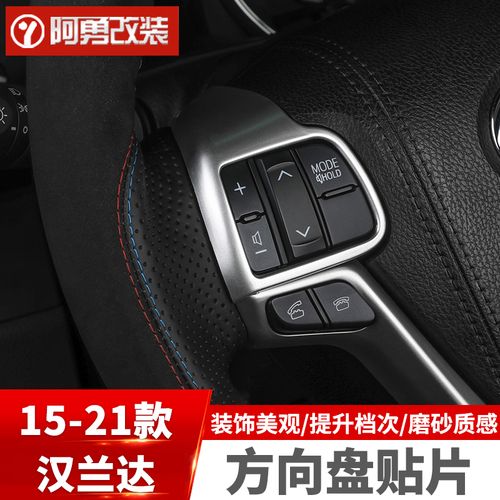 适用于15-2021款丰田汉兰达方向盘贴片装饰内饰阿勇改装专用件