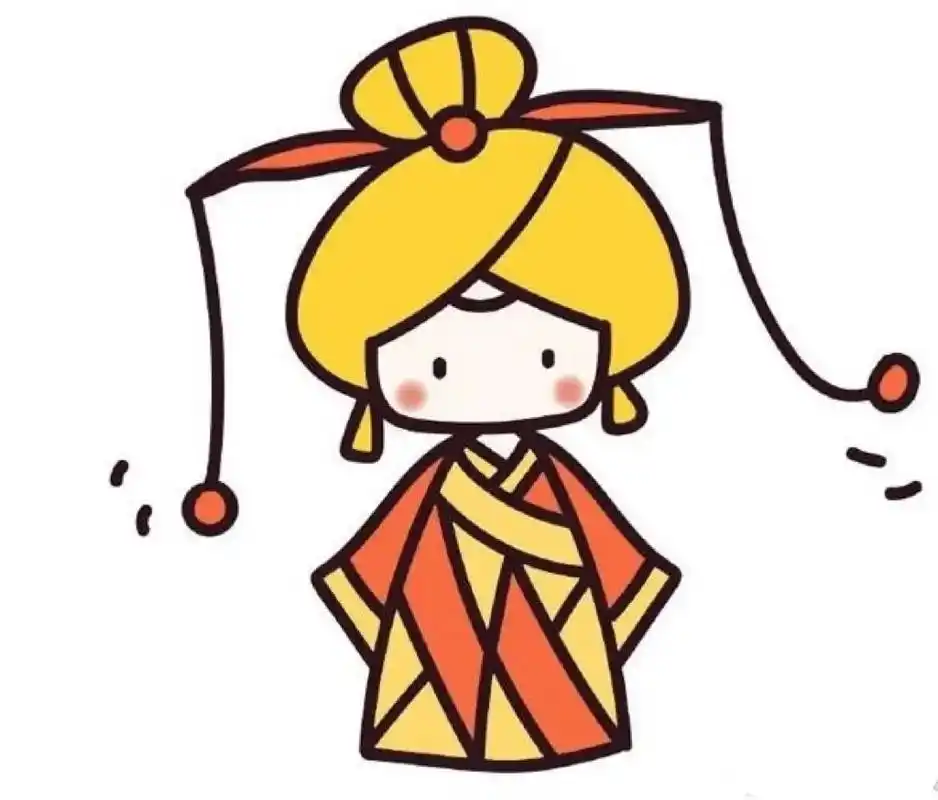 简笔画 一波小美女简笔画收藏起来.简单好画7715 - 抖音