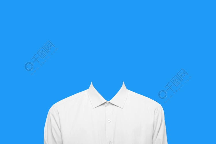 白衬衫证件照免抠psd模板男