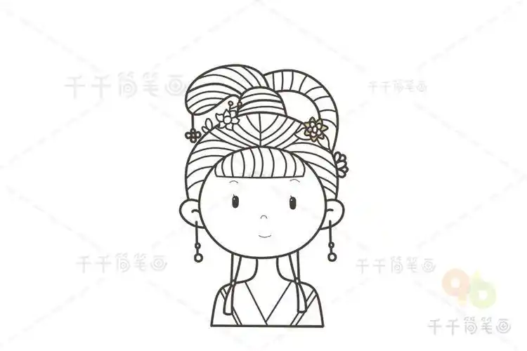 宋朝古风女子头像古风人物简笔画