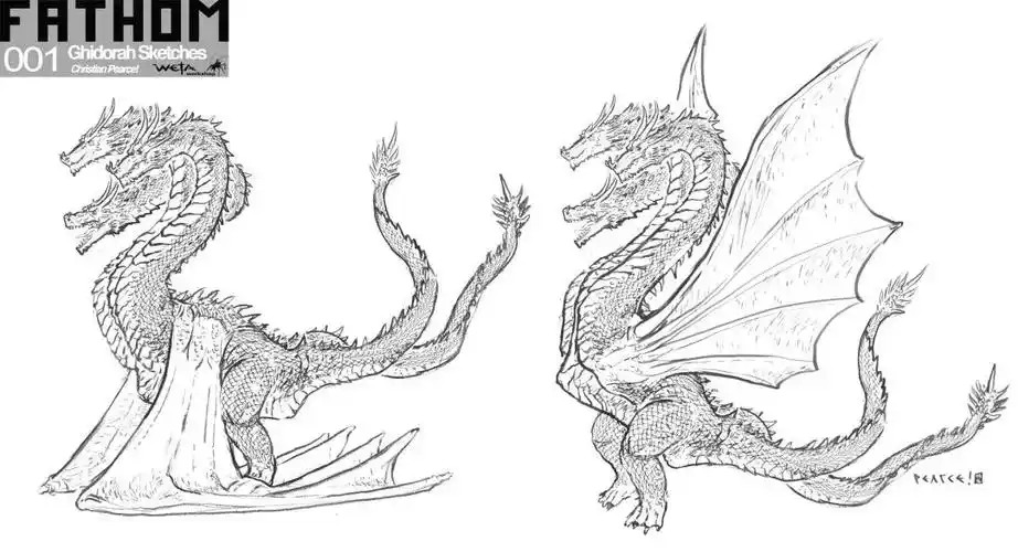 哥斯拉2怪兽之王曝新图红莲哥斯拉全貌魔斯拉原来这么大