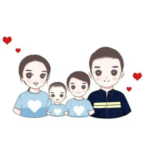 亲子头像一家四口俩个男孩头像