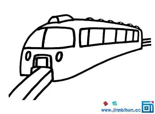 儿童简笔画简单漂亮地铁的画法儿童画法
