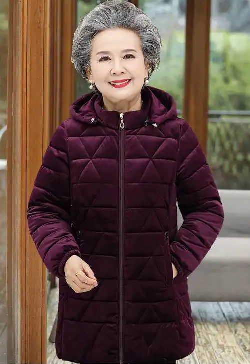【京选品质】老人家穿的冬季奶奶装棉衣中老年人女装冬装棉衣外套中长