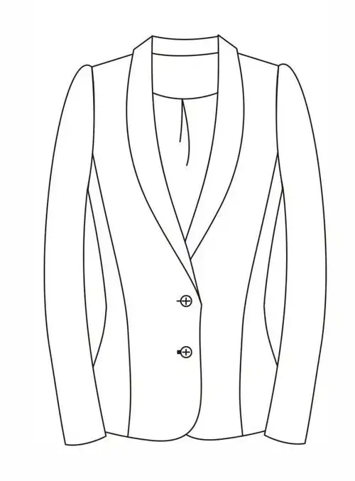 女西装作品-女西装款式图