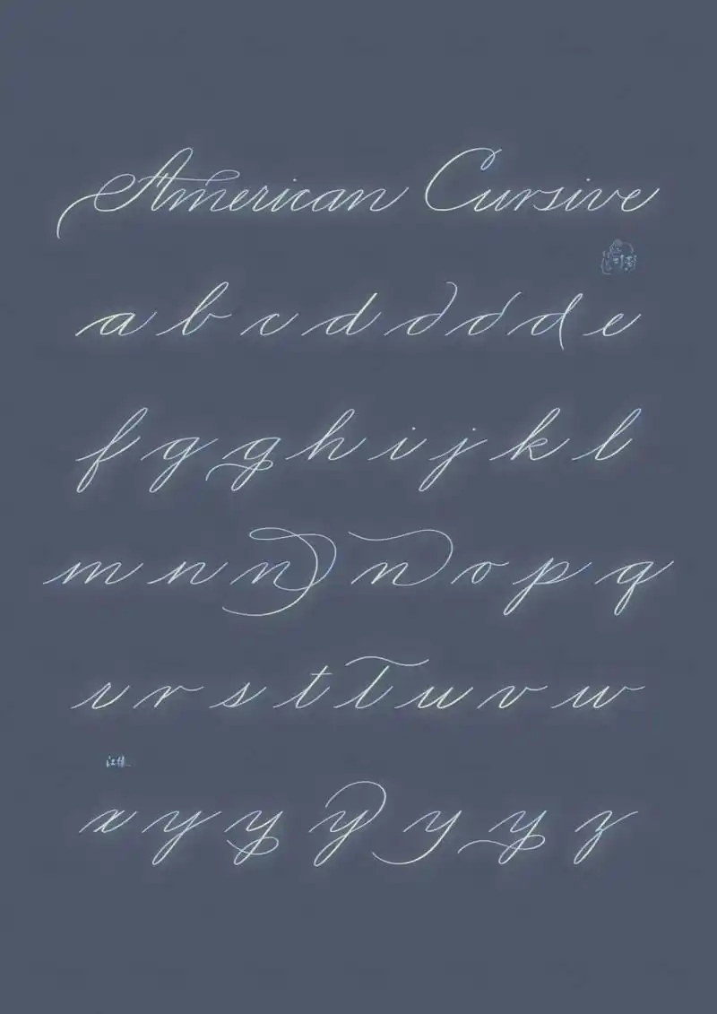 英文板写|小写字母表 - american cursive 最近有点想给会的字体都写