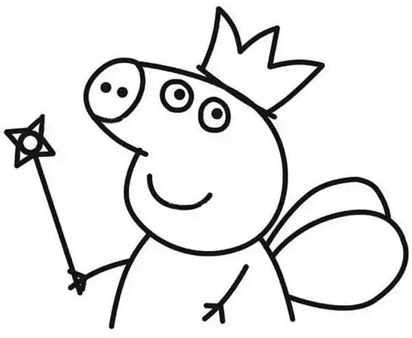 小猪佩奇的卡通简笔画法小猪佩奇简笔画图片大全育儿简笔画可爱小猪