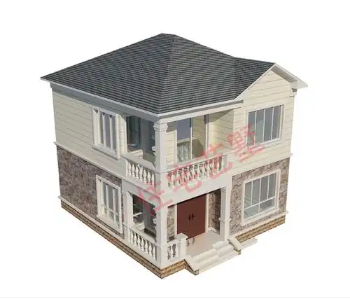 农村二层田园风别墅,占地不足70平方米