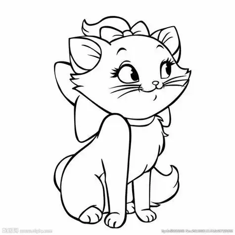 卡通猫咪图片简笔画 猫咪的卡通图片简笔画
