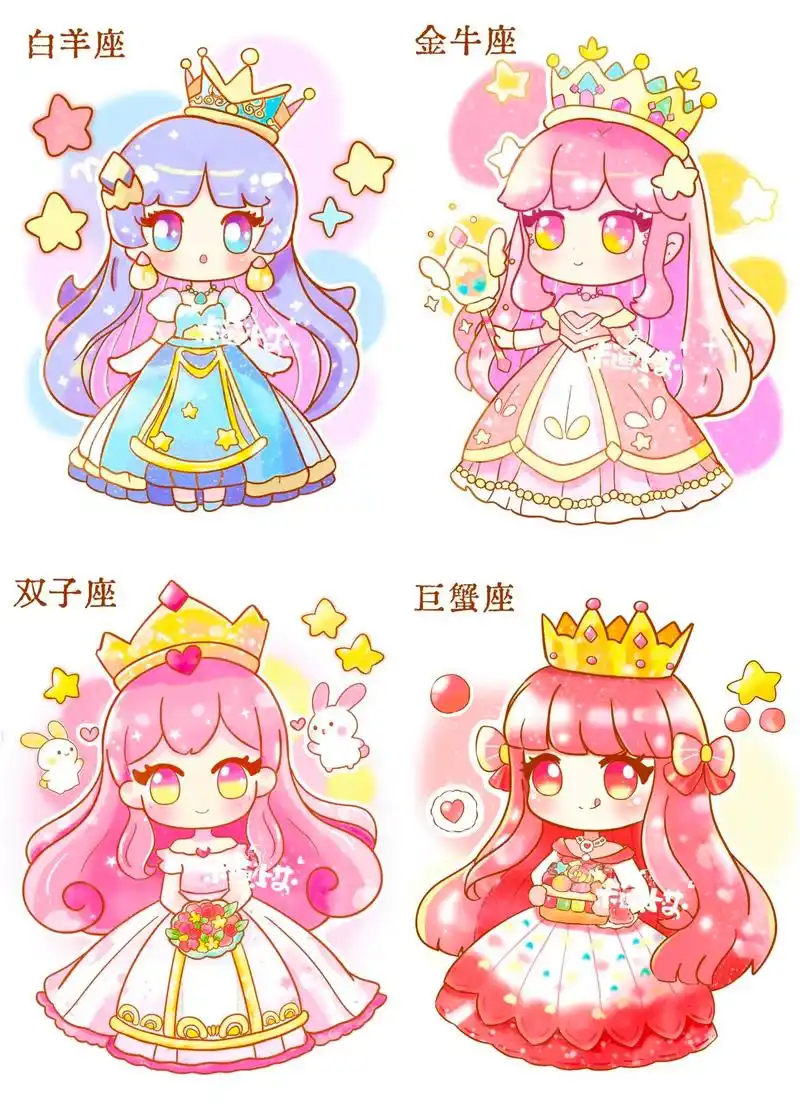 多巴胺十二星座梦幻星空来啦.#儿童画 #卡通人物 #抖音图文 - 抖音