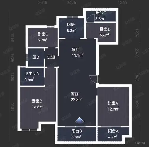 新出,品质小区,电梯洋房,四叶草户型,送车位,东方禾苑二手房,230万,4