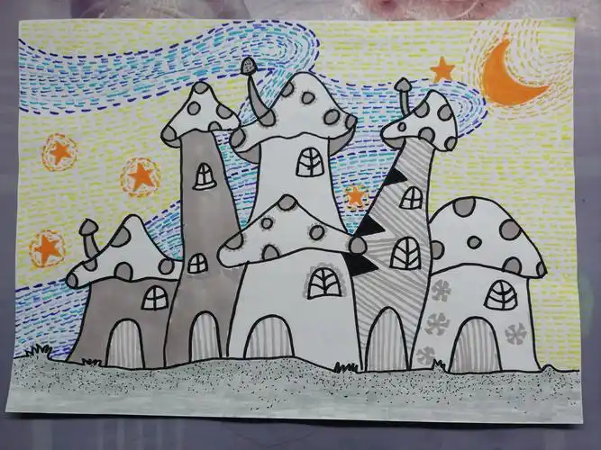 【让世界因我而美丽】寿光市实验小学五(2)中队—同一幅画蘑菇屋