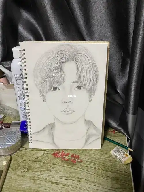 时隔7年多没接触过画画了,(以前感兴趣学过几个月素描),刷鹿晗刷的