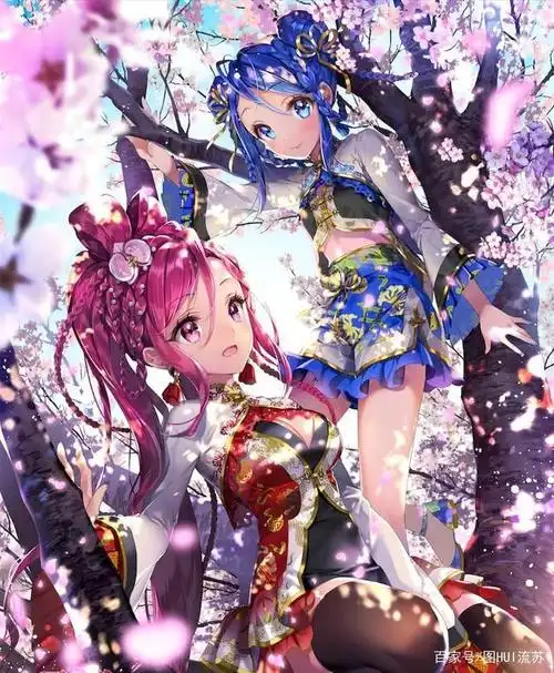 二次元动漫女生闺蜜壁纸