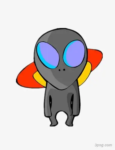 疲惫的外星人png素材透明免抠图片-动植人物-三元素3png.com