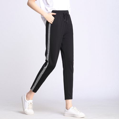 百搭哈伦运动裤女春2019新款学生韩版宽松原宿bf哈伦裤百搭休闲裤