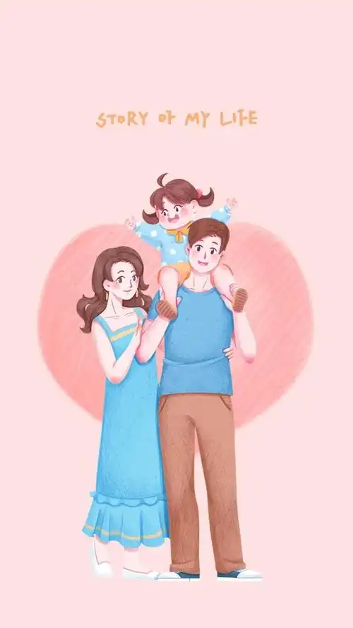 一家三口暖心文案适合晒一家人的幸福句子温馨一家壁纸