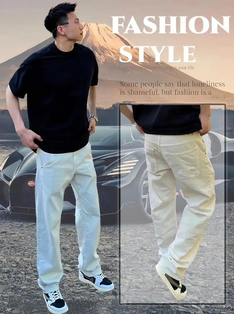 男生穿这样的牛仔裤是真的帅啊.