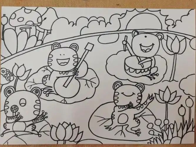 马克笔手绘  #儿童画  #画画这些天一直在画线稿,加油