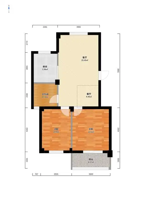 杭州市户型图 美都雅苑户型图建筑面积:89m 套内面积:65.