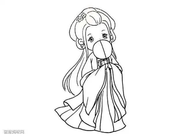 简笔画古代女子人物简笔画简笔画大全古代过年小女孩简笔画简笔画