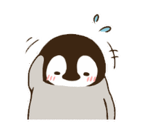 小企鹅 害羞 - 灰色小企鹅表情包