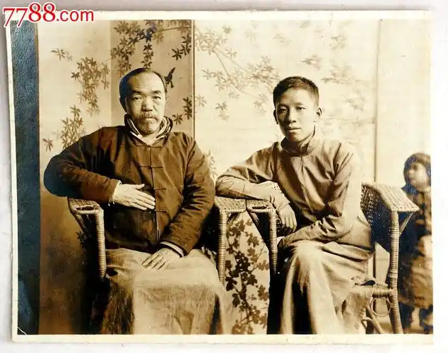 民国父子合影照-au12340277-老照片-加价-7788收藏__中国收藏热线