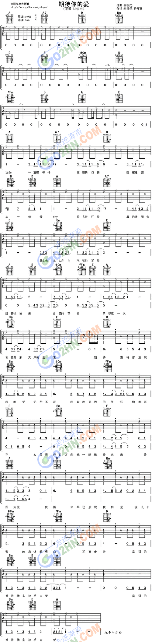 求几个吉他谱子(最好6线图谱)