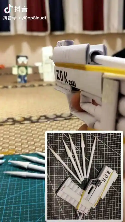 迷你纸弹枪手工热门折纸