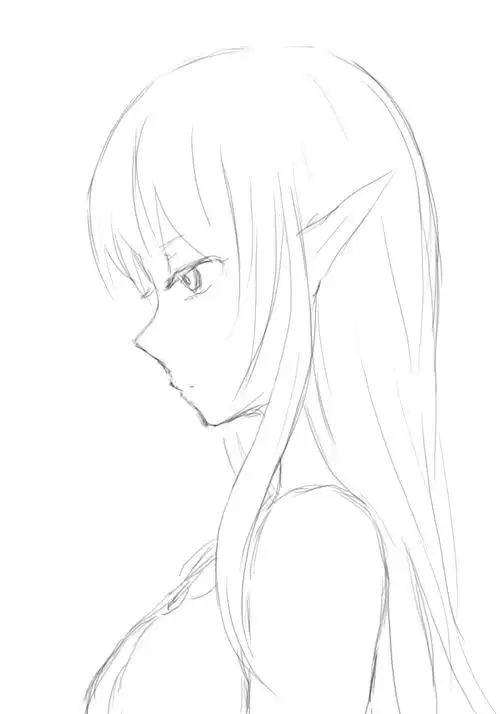 发型设计女生侧面头发简笔画简笔画设计矢量矢量图简笔画漫画动漫的