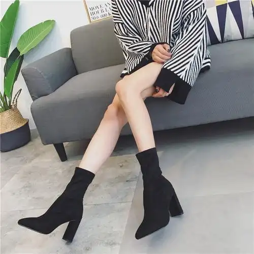 女短靴高跟大额优惠券