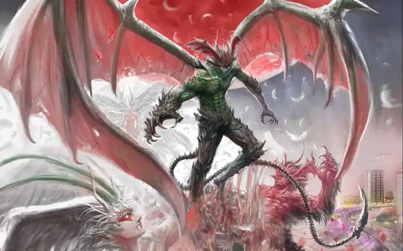 恶魔人 原著漫画永井豪 同人艺术海报插画绘制过程2019.05画