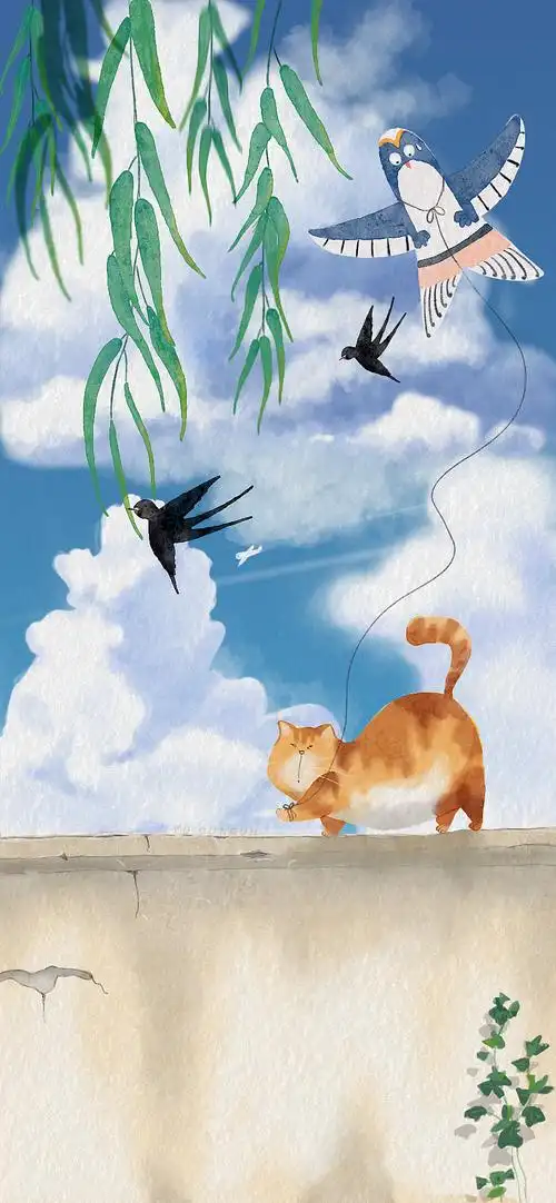 春天里的惬意-ipad插画练习