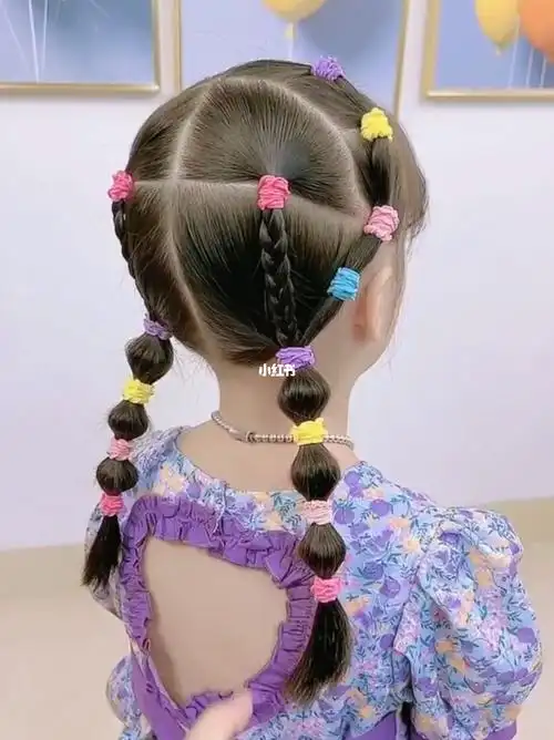 宝宝扎头发彩色花边皮筋弹力大不伤发头绳