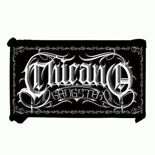 奇卡诺西海岸花体字old school匪帮欧美硬核嘻哈说唱hiphop桌布