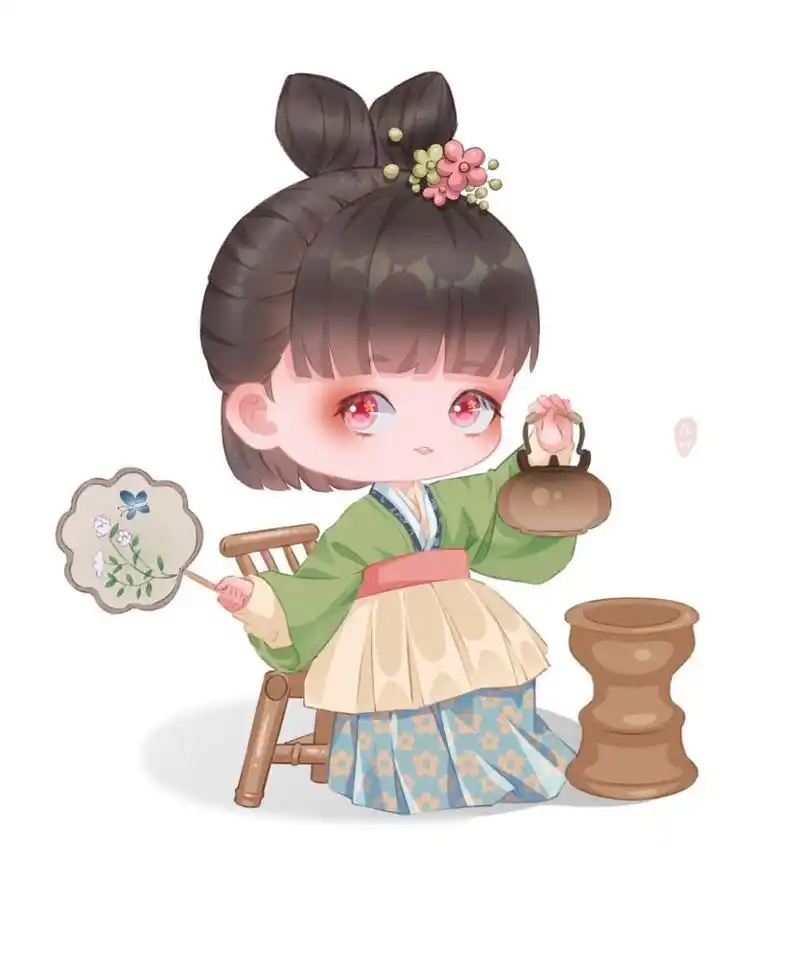 围炉煮茶|q版人物 #q版人物# #q版#古风#古风人物##插画##可爱##古风