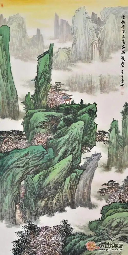 画家林德坤艺术简介,林德坤竖幅山水画作品欣赏|国画|水墨|写意_网易