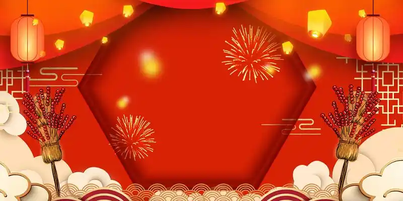 红色糖葫芦中国风2021年新年牛年元旦背景