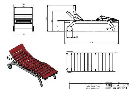 详细的躺椅制做图纸