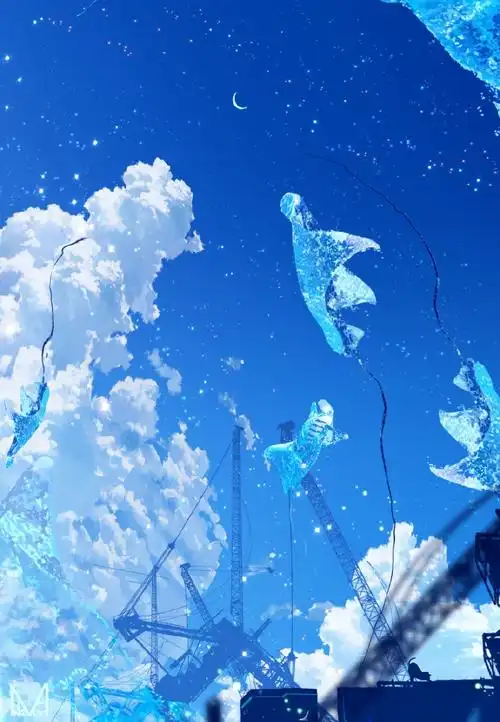 插画壁纸##蓝色壁纸##手机壁纸##二次元