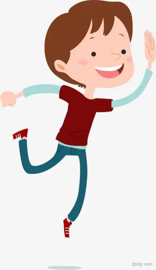 儿童节跑步的男孩png素材透明免抠图片-节日元素