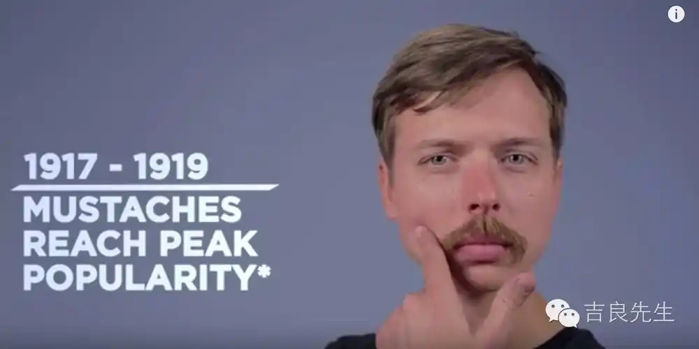 在电影《断背山》中,杰克中年的时候就曾经以一字胡的造型出现.