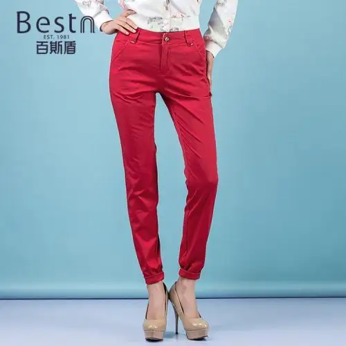 百斯盾女装2017新款女裤商务通勤铅笔裤长裤时尚修身休闲