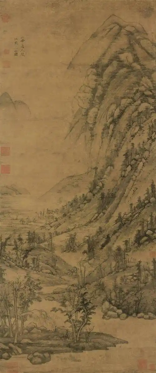 中国古代名画山水画作品范宽溪山行旅图赏析