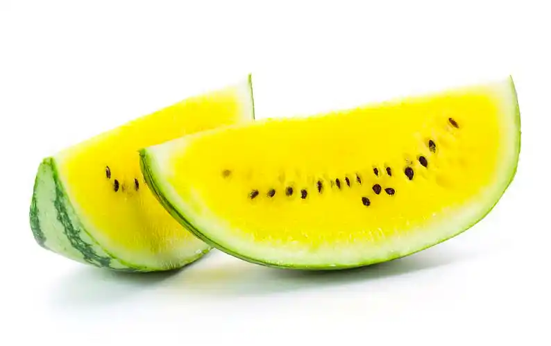 黄色_西瓜_白色背景_背景_高清图片_全景视觉