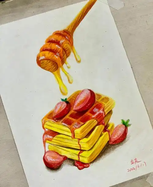 彩铅画初阶食物图