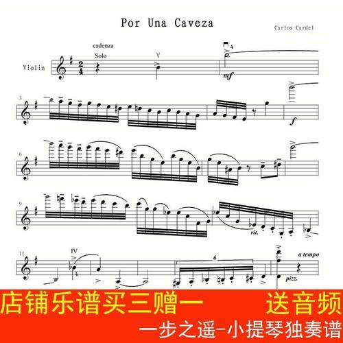 一步之遥-小提琴独奏谱 五线谱 乐谱 高清4页送示范音频